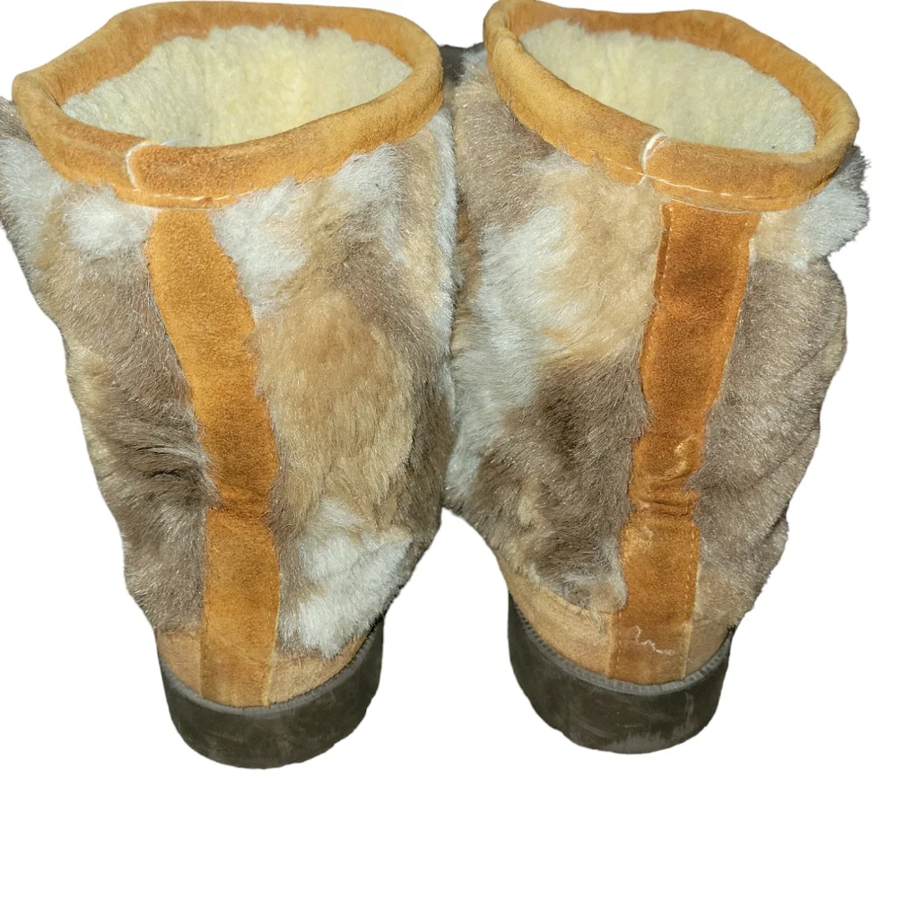 Vintage Snowland Leather and Faux Fur Snow Winter Boots sz 9